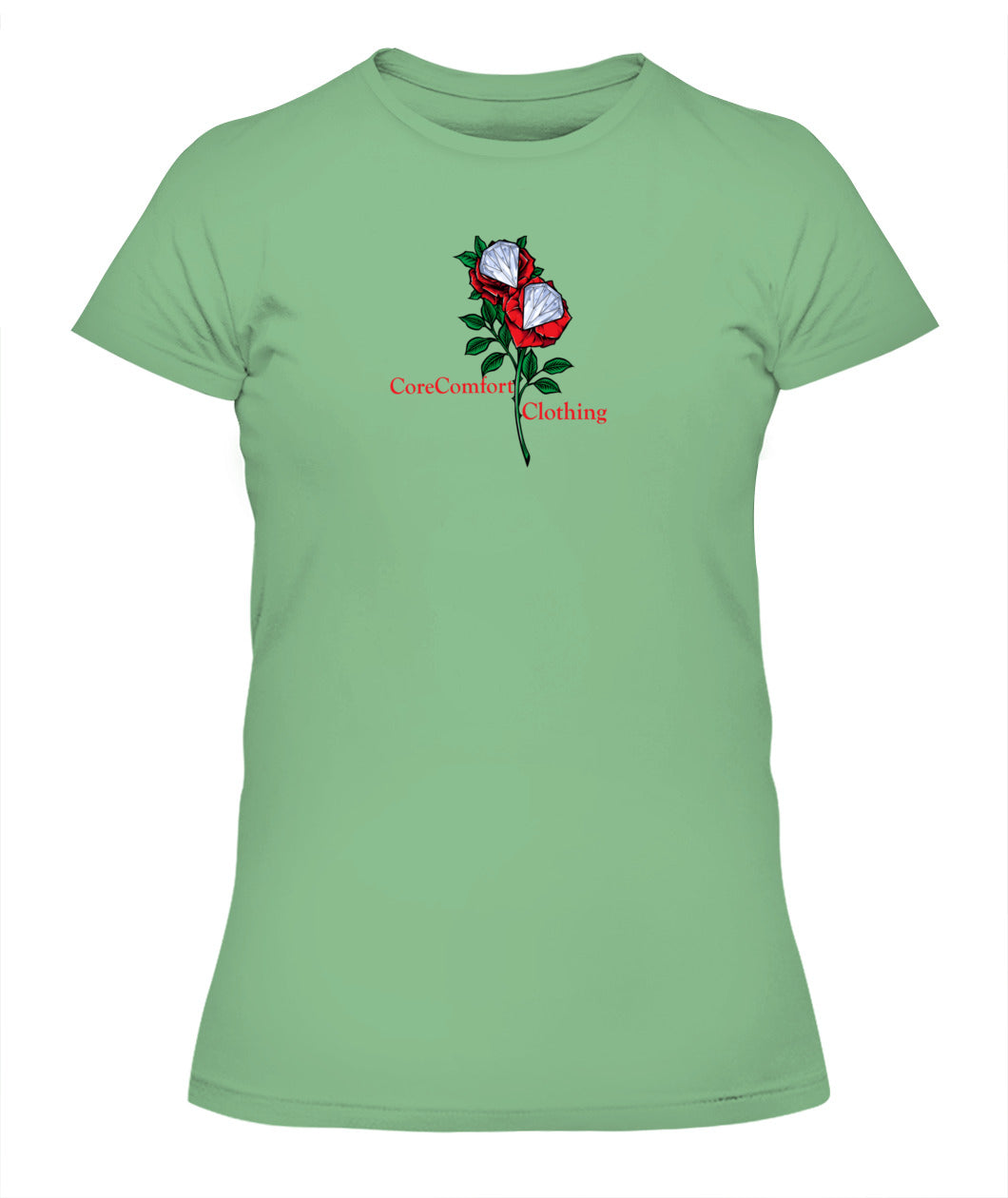 CoreComfort Womens Diamond Rose Logo T-shirt