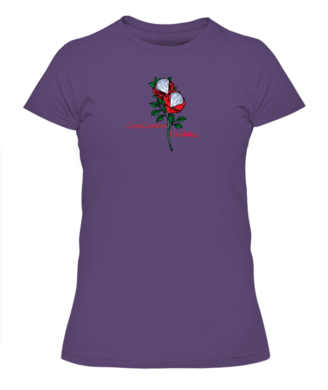 CoreComfort Womens Diamond Rose Logo T-shirt