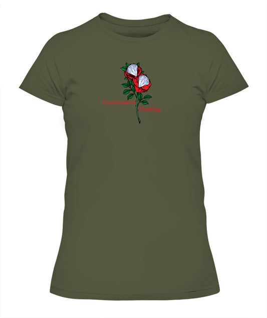 CoreComfort Womens Diamond Rose Logo T-shirt