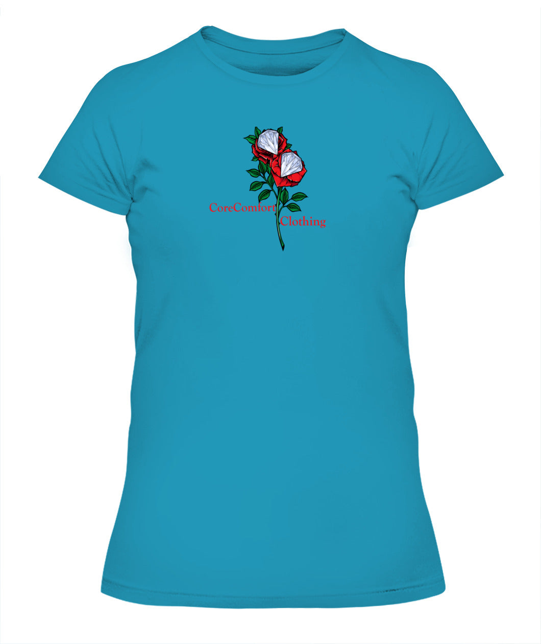 CoreComfort Womens Diamond Rose Logo T-shirt