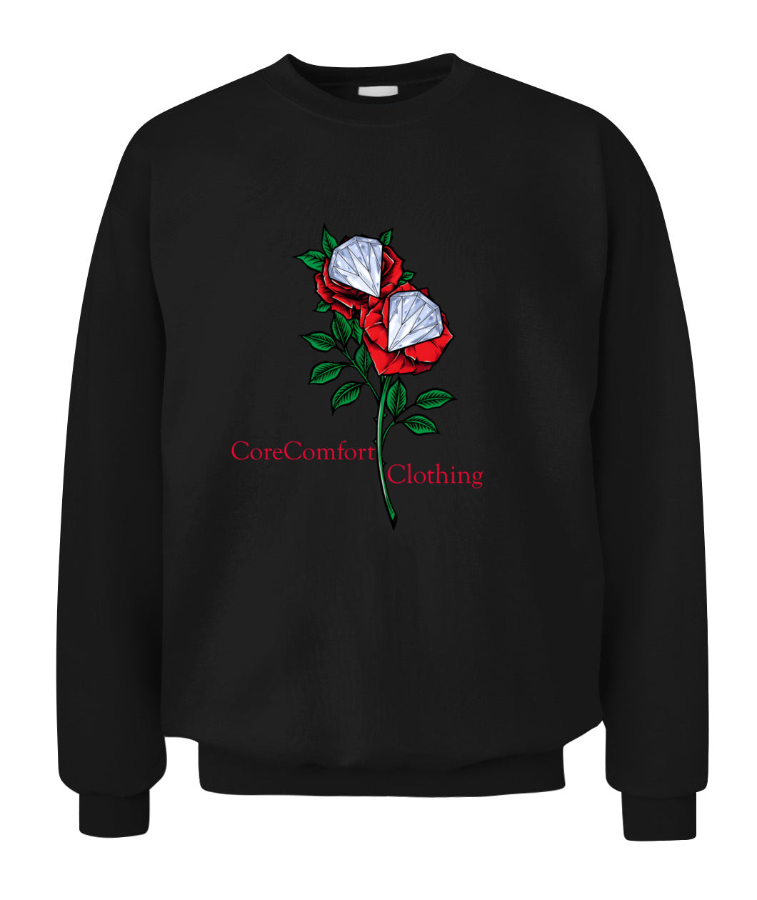  CoreComfort Crewneck Rose Diamond Logo