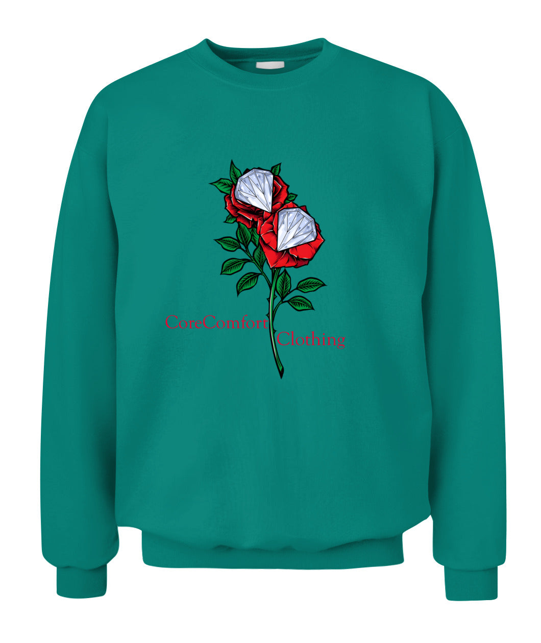  CoreComfort Crewneck Rose Diamond Logo