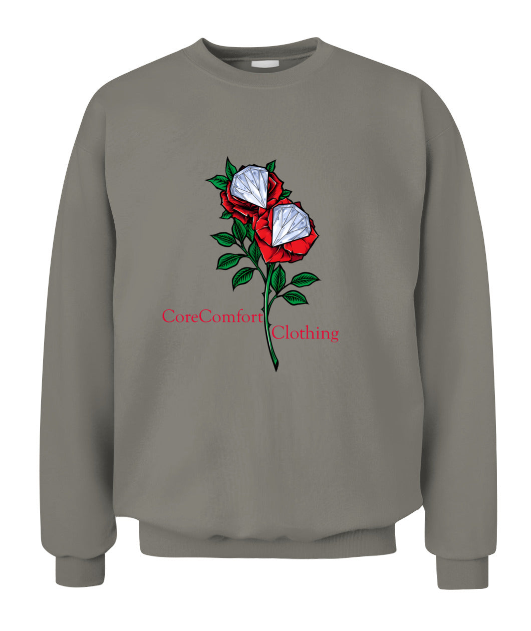  CoreComfort Crewneck Rose Diamond Logo